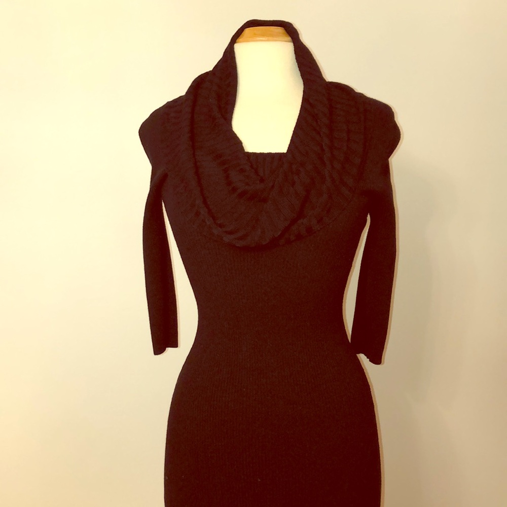 Knit cowneck dress